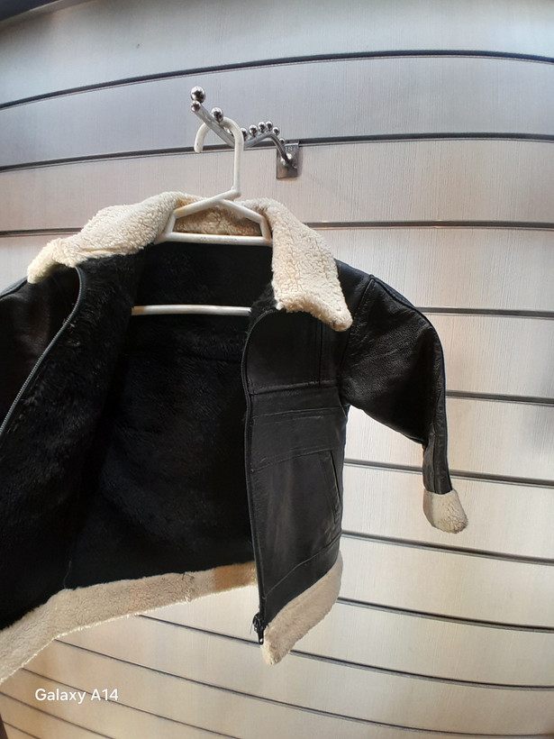 کاپشن بچهگانه چرم گوسفندی اصلی برند leather SAJAD بادوام بسیار بالا
