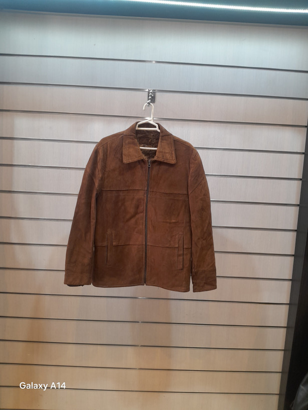 کاپشن مردانه چرم جیر طبیعی برند leather SAJAD بادوام بسیار بالا