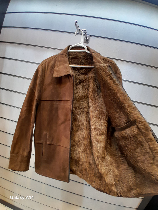 کاپشن مردانه چرم جیر طبیعی برند leather SAJAD بادوام بسیار بالا