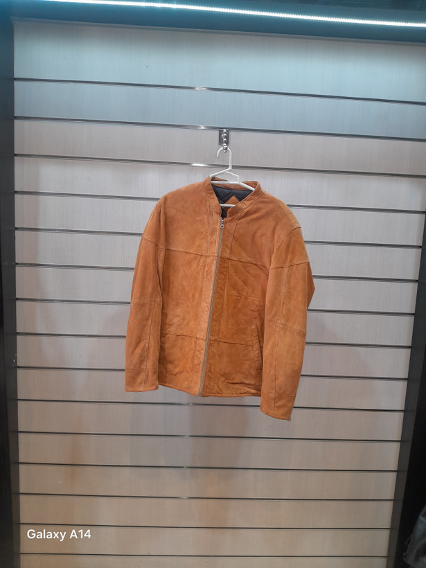 کاپشن مردانه چرم جیر طبیعی برند leather SAJAD بادوام بسیار بالا