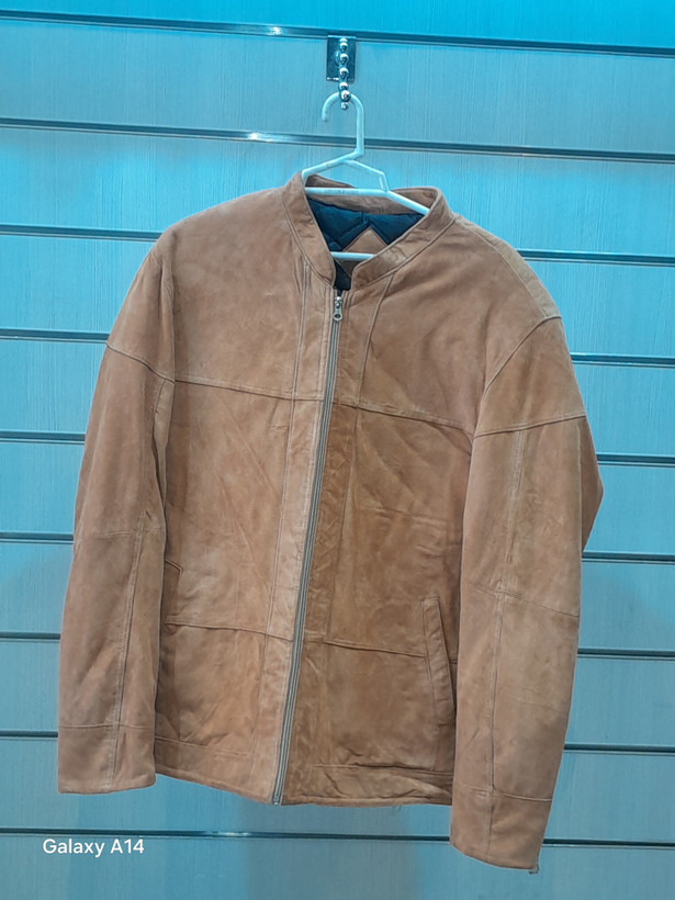 کاپشن مردانه چرم جیر طبیعی برند leather SAJAD بادوام بسیار بالا