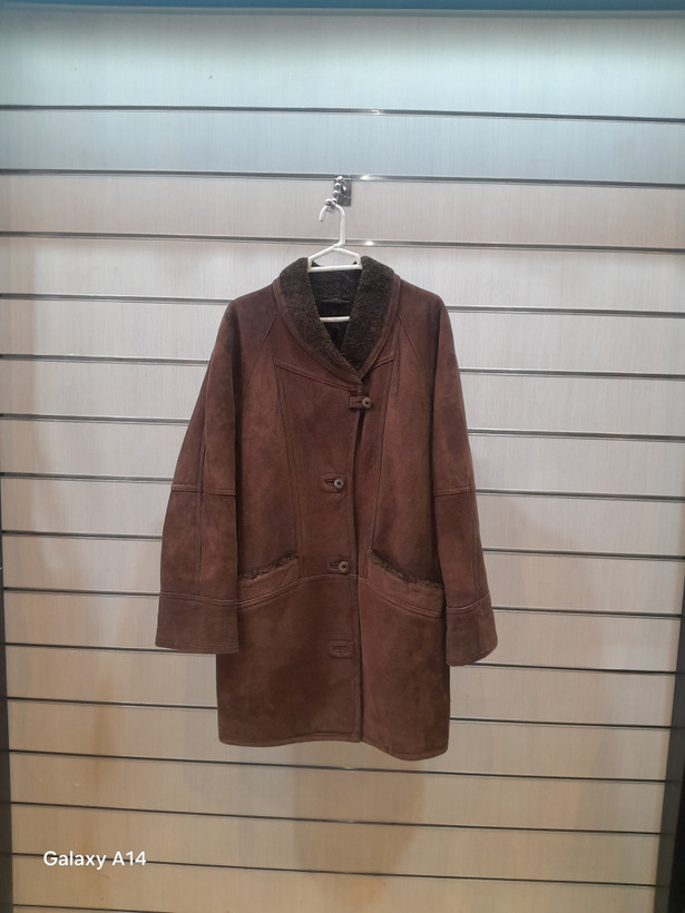 اورکت مردانه پوست بوفالو اصلی برند leather SAJAD بادام بسیار بالا