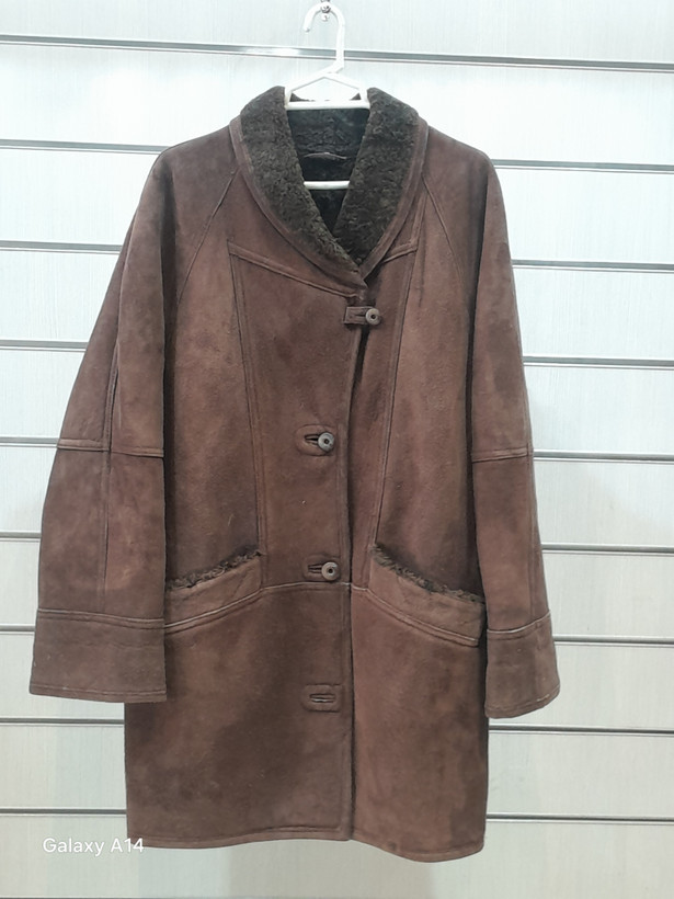 اورکت مردانه پوست بوفالو اصلی برند leather SAJAD بادام بسیار بالا