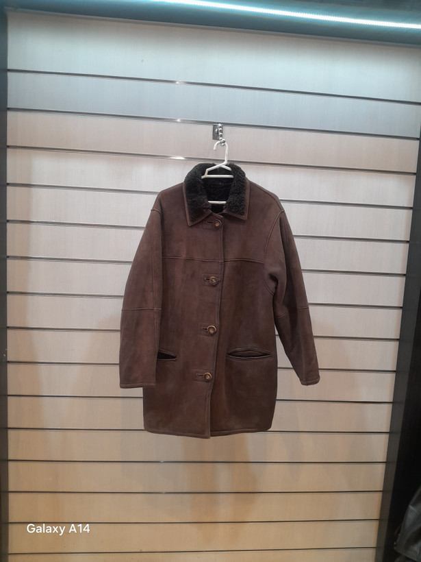 اورکت مردانه پوست بوفالو اصلی برند leather SAJAD بادام بسیار بالا