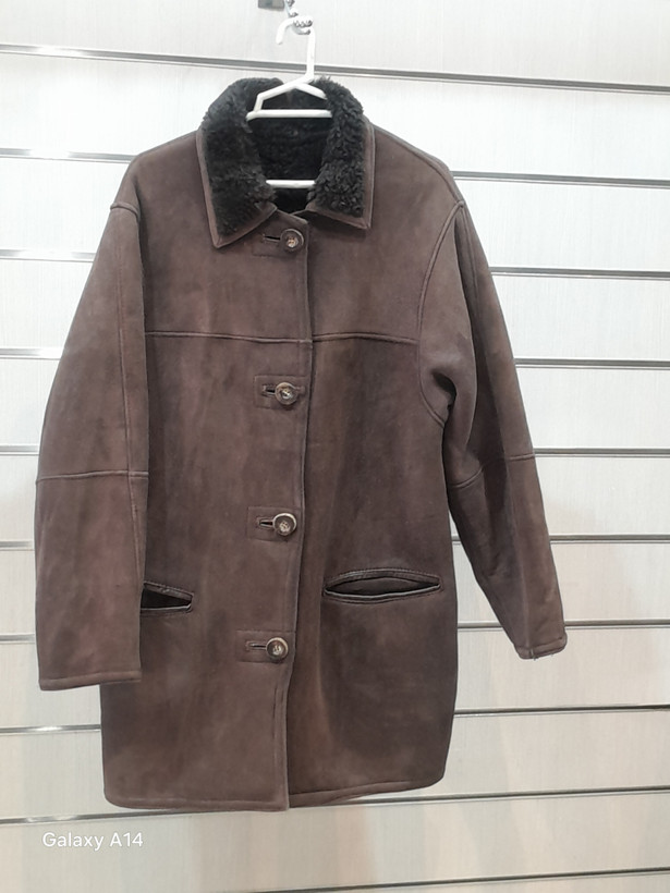 اورکت مردانه پوست بوفالو اصلی برند leather SAJAD بادام بسیار بالا