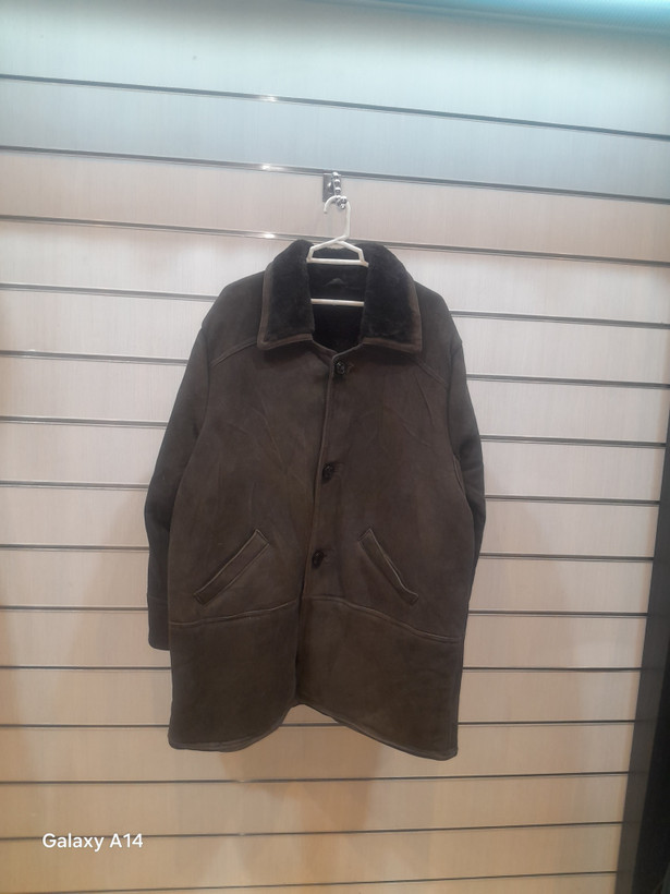 اورکت مردانه پوست بوفالو اصلی برند leather SAJAD بادام بسیار بالا