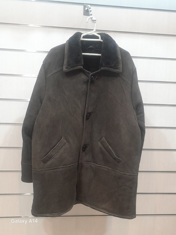 اورکت مردانه پوست بوفالو اصلی برند leather SAJAD بادام بسیار بالا