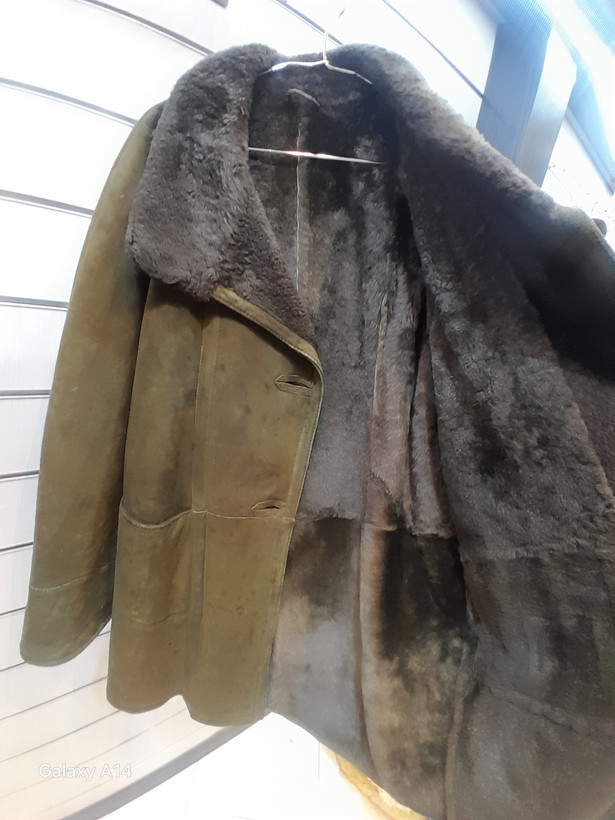 اورکت مردانه پوست بوفالو اصلی برند leather SAJAD بادام بسیار بالا