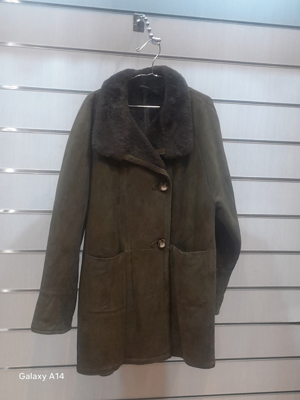 اورکت مردانه پوست بوفالو اصلی برند leather SAJAD بادام بسیار بالا