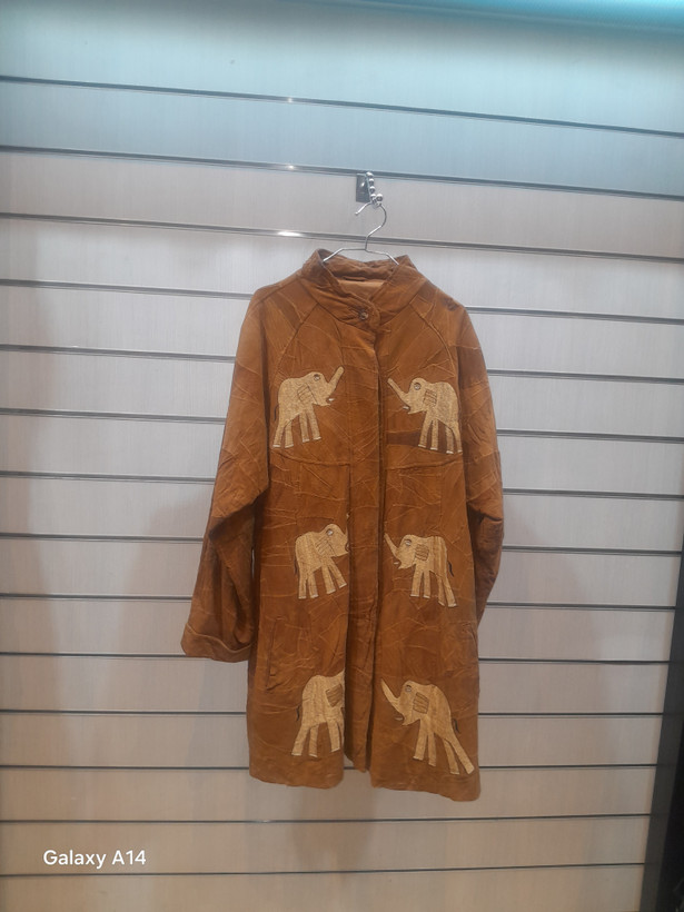پالتو زنانه چرم جیر اصلی برند leather SAJAD با دوام بسیار بالا
