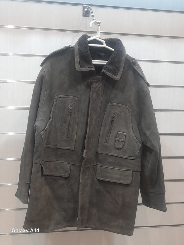 اورکت مردانه پوست بوفالو اصلی برند leather SAJAD بادام بسیار بالا