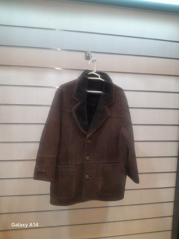 اورکت مردانه پوست بوفالو اصلی برند leather SAJAD بادام بسیار بالا