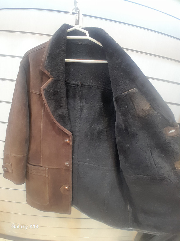 اورکت مردانه پوست بوفالو اصلی برند leather SAJAD بادام بسیار بالا