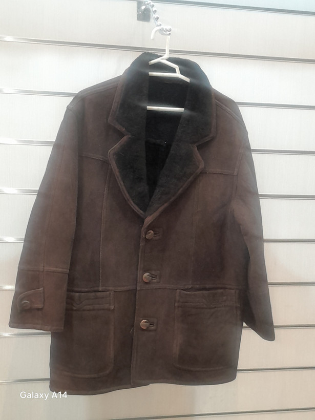 اورکت مردانه پوست بوفالو اصلی برند leather SAJAD بادام بسیار بالا