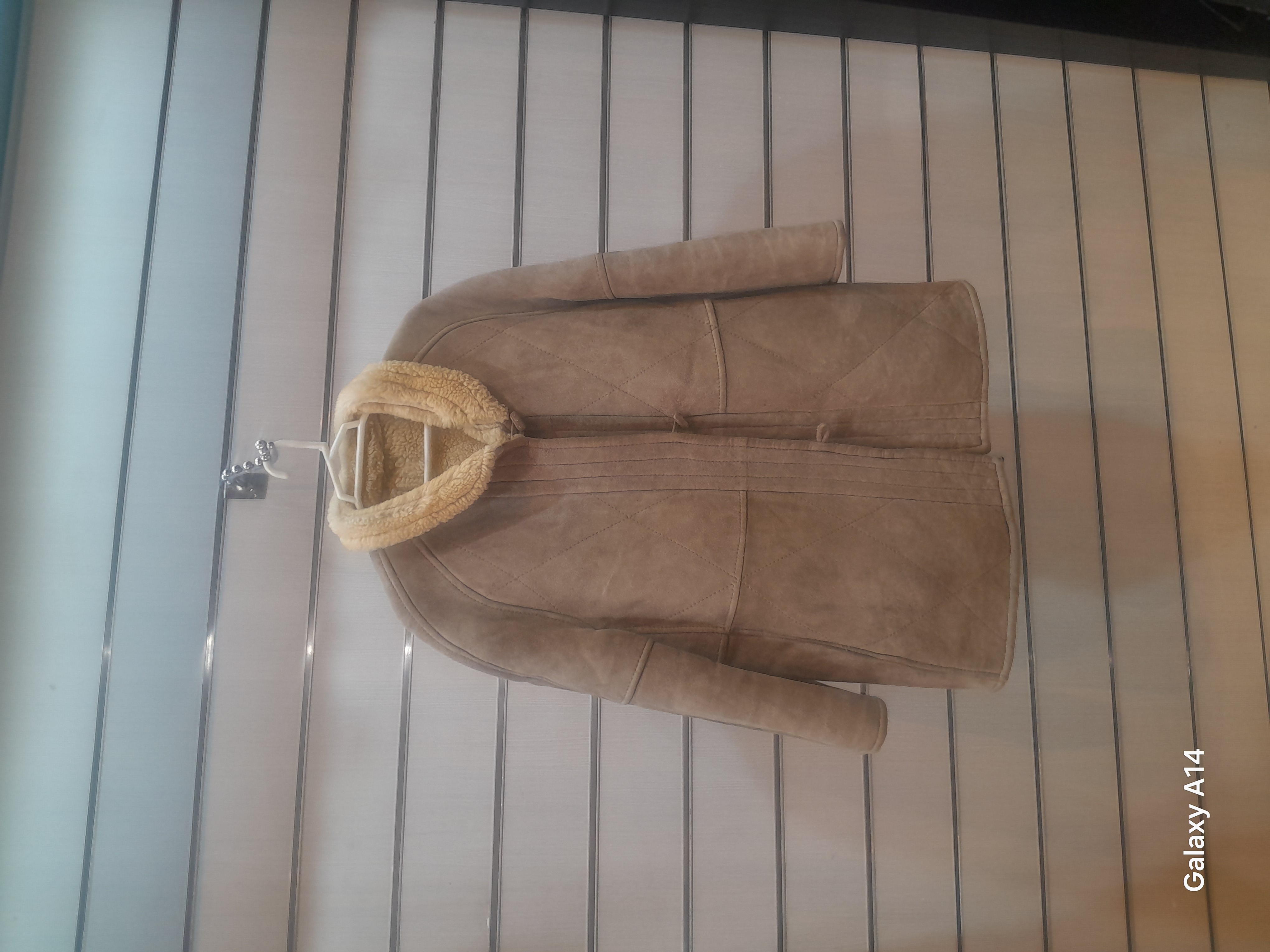 اورکت مردانه پوست بوفالو اصلی برند leather SAJAD بادام بسیار بالا