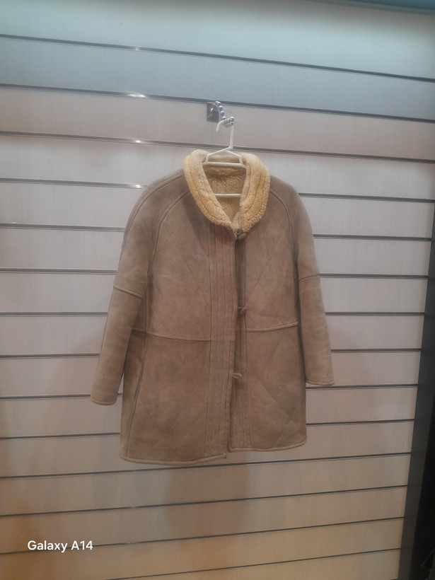 اورکت مردانه پوست بوفالو اصلی برند leather SAJAD بادام بسیار بالا