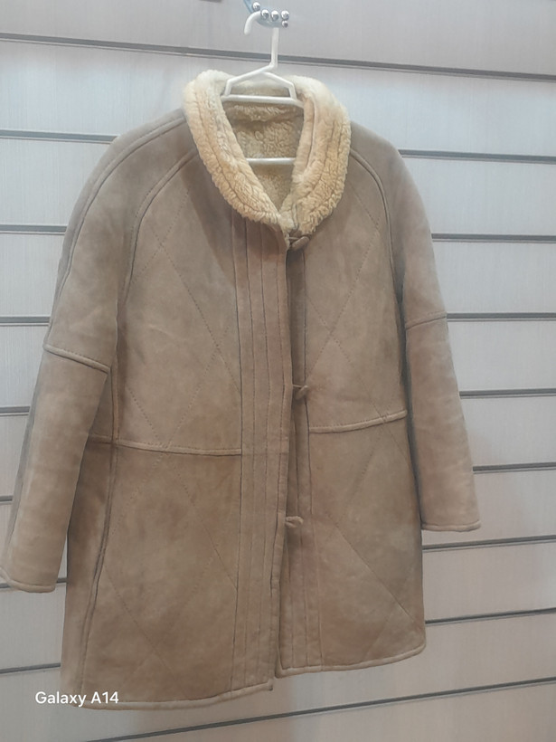 اورکت مردانه پوست بوفالو اصلی برند leather SAJAD بادام بسیار بالا