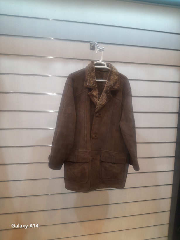 اورکت مردانه پوست بوفالو اصلی برند leather SAJAD بادام بسیار بالا