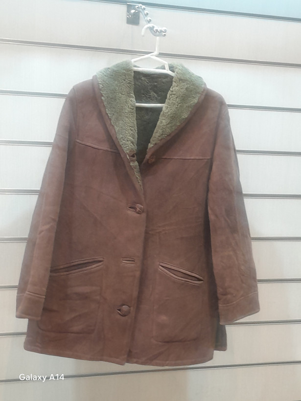 اورکت مردانه پوست بوفالو اصلی برند leather SAJAD بادام بسیار بالا