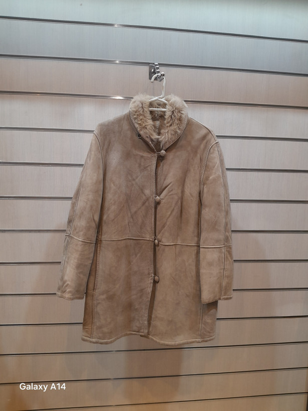 اورکت مردانه پوست بوفالو اصلی برند leather SAJAD بادام بسیار بالا