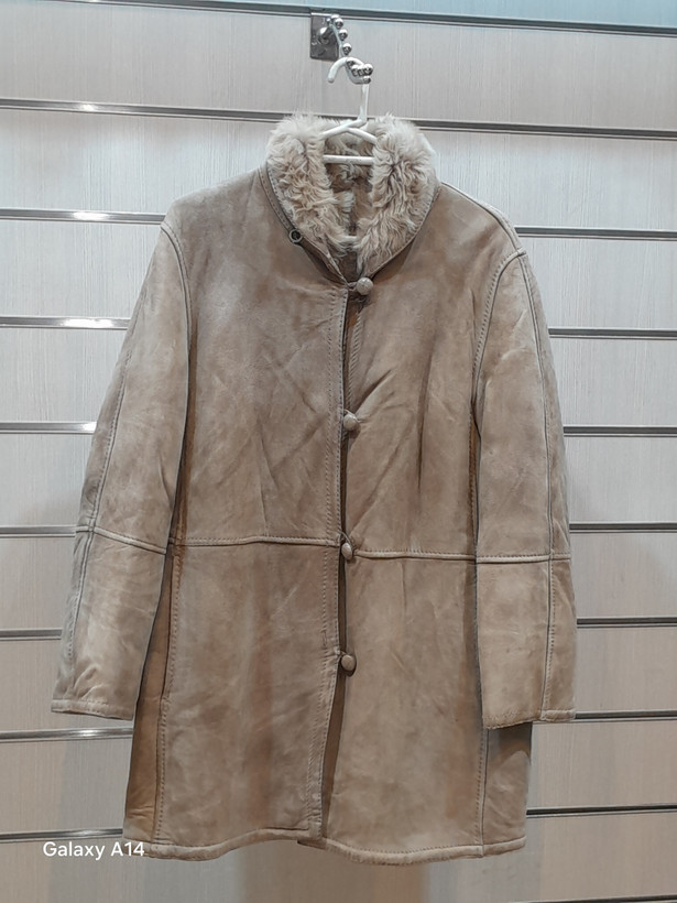 اورکت مردانه پوست بوفالو اصلی برند leather SAJAD بادام بسیار بالا