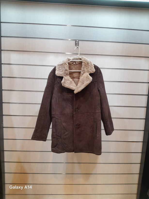 اورکت مردانه پوست بوفالو اصلی برند leather SAJAD بادام بسیار بالا