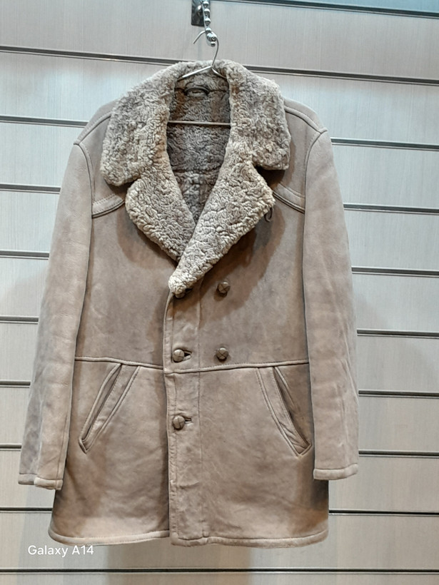 اورکت مردانه پوست بوفالو اصلی برند leather SAJAD بادام بسیار بالا