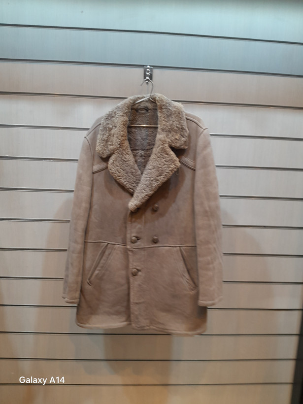 اورکت مردانه پوست بوفالو اصلی برند leather SAJAD بادام بسیار بالا