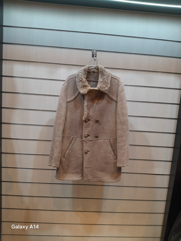 اورکت مردانه پوست بوفالو اصلی برند leather SAJAD بادام بسیار بالا