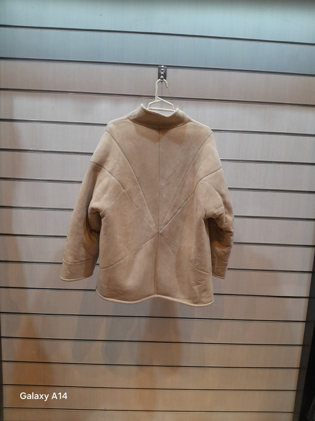 اورکت مردانه پوست بوفالو اصلی برند leather SAJAD بادام بسیار بالا