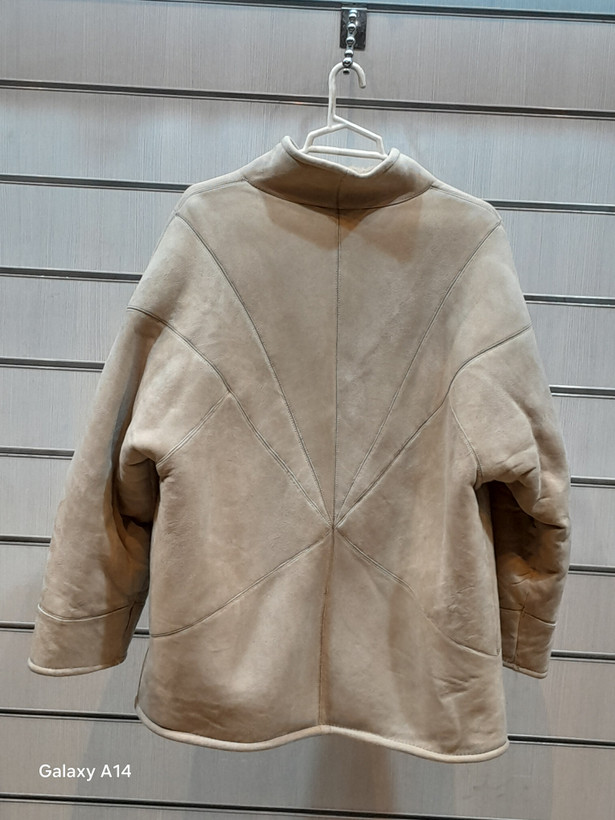 اورکت مردانه پوست بوفالو اصلی برند leather SAJAD بادام بسیار بالا