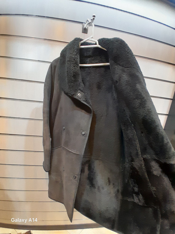 اورکت مردانه پوست بوفالو اصلی برند leather SAJAD بادام بسیار بالا