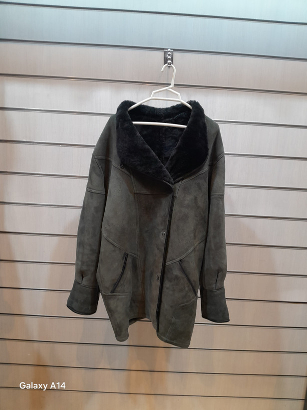 اورکت مردانه پوست بوفالو اصلی برند leather SAJAD بادام بسیار بالا