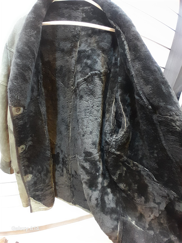 اورکت مردانه پوست بوفالو اصلی برند leather SAJAD بادام بسیار بالا