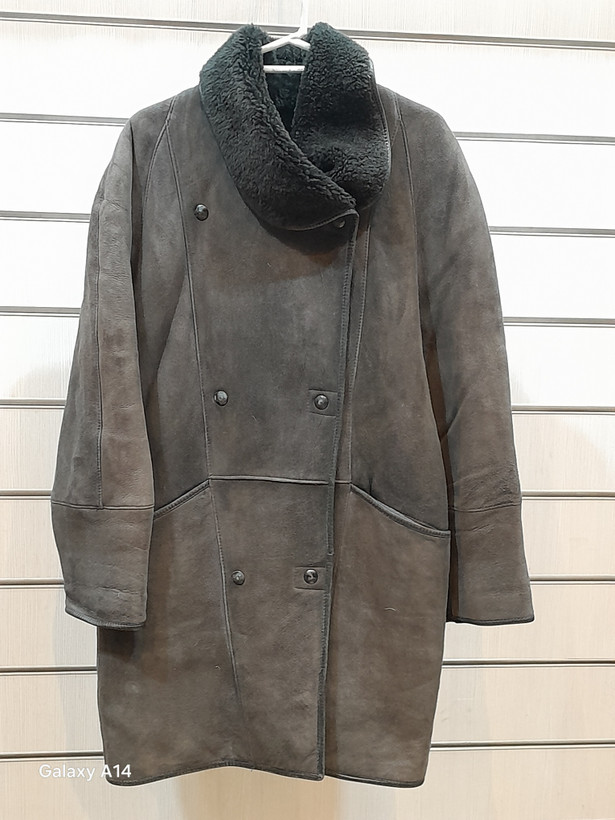 اورکت مردانه پوست بوفالو اصلی برند leather SAJAD بادام بسیار بالا