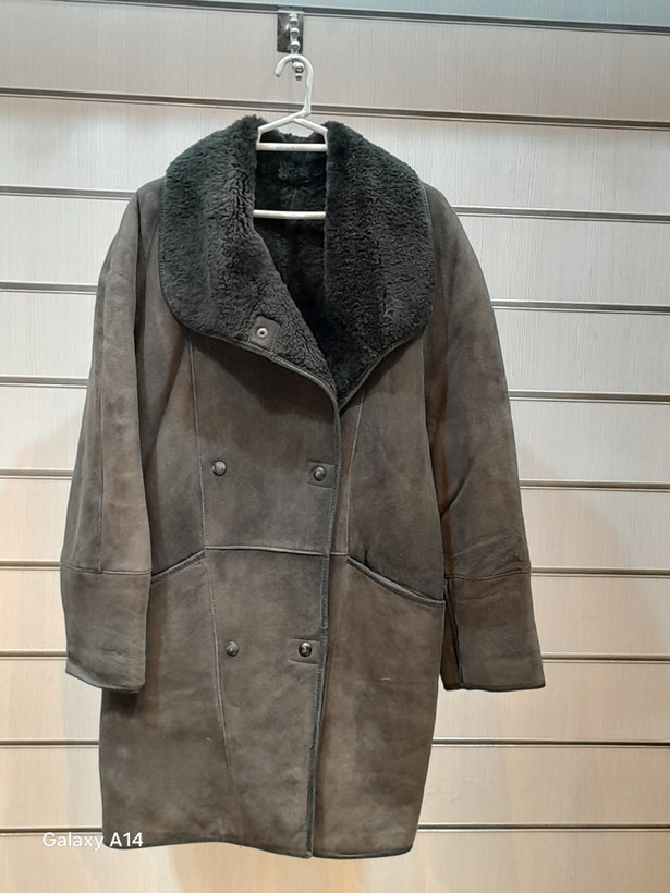 اورکت مردانه پوست بوفالو اصلی برند leather SAJAD بادام بسیار بالا