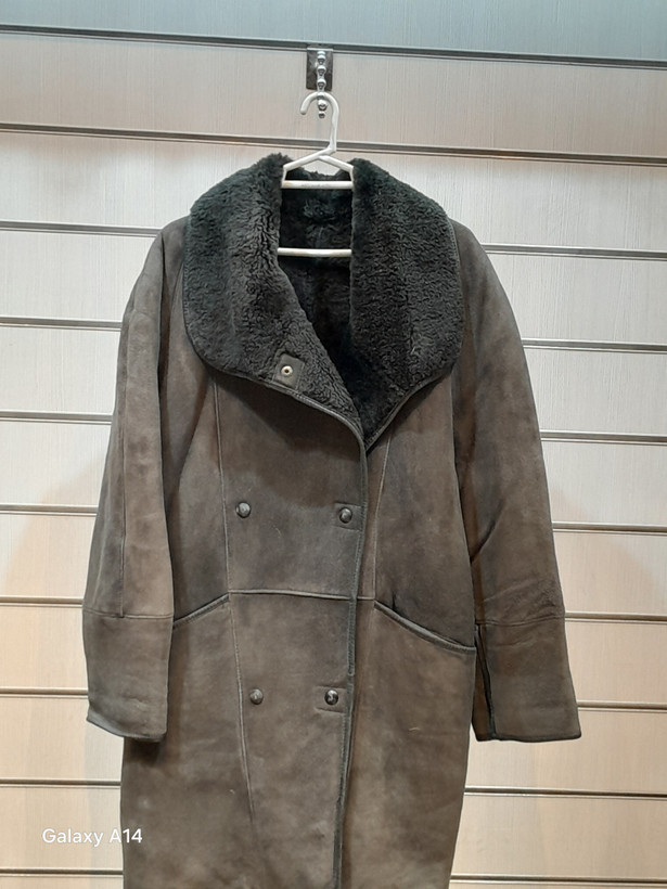 اورکت مردانه پوست بوفالو اصلی برند leather SAJAD بادام بسیار بالا