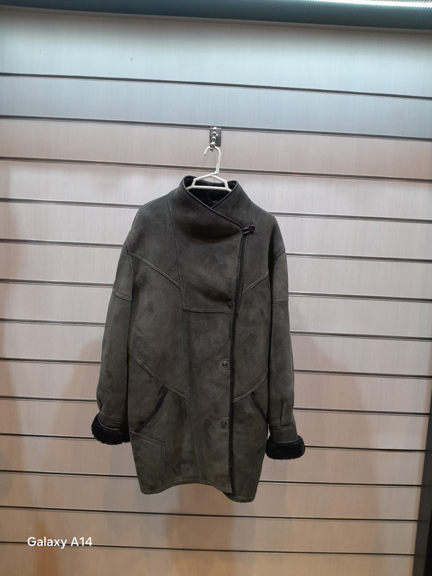 اورکت مردانه پوست بوفالو اصلی برند leather SAJAD بادام بسیار بالا