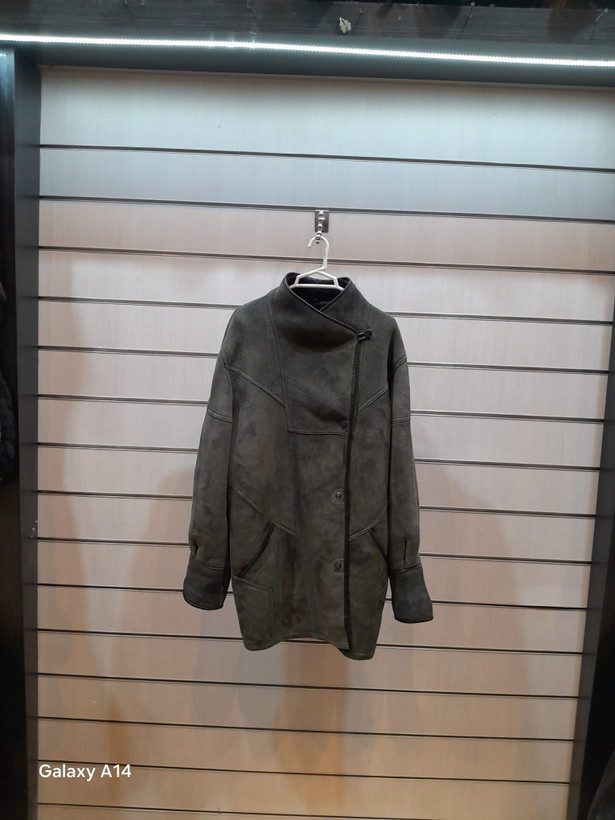 اورکت مردانه پوست بوفالو اصلی برند leather SAJAD بادام بسیار بالا