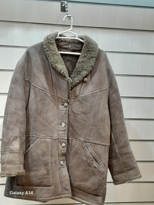 اورکت مردانه پوست بوفالو اصلی برند leather SAJAD بادام بسیار بالا