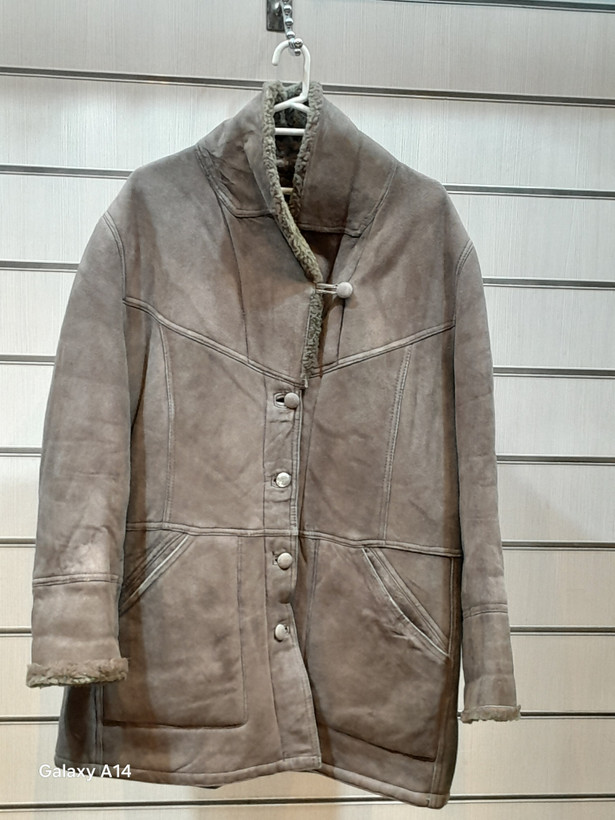 اورکت مردانه پوست بوفالو اصلی برند leather SAJAD بادام بسیار بالا