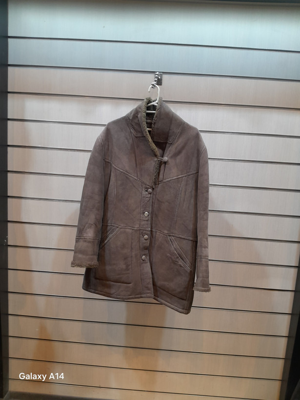 اورکت مردانه پوست بوفالو اصلی برند leather SAJAD بادام بسیار بالا