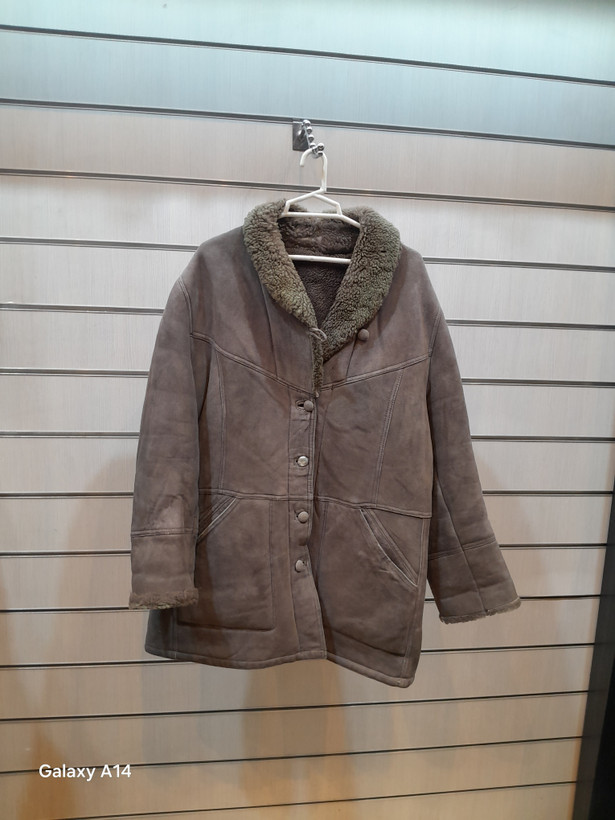 اورکت مردانه پوست بوفالو اصلی برند leather SAJAD بادام بسیار بالا