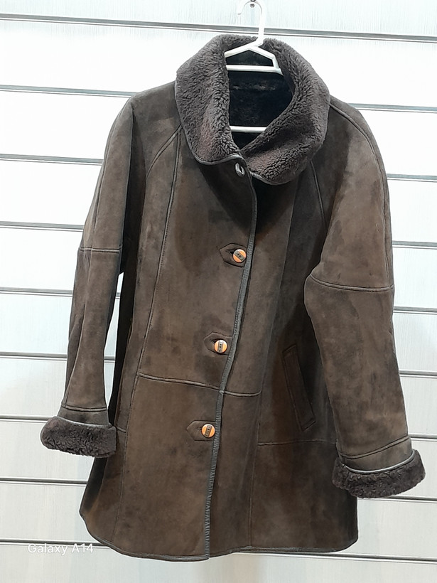اورکت یونیسکس پوست بوفالو اصلی برند leather SAJAD بادام بسیار بالا