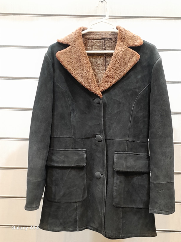 اورکت یونیسکس پوست بوفالو اصلی برند leather SAJAD بادام بسیار بالا