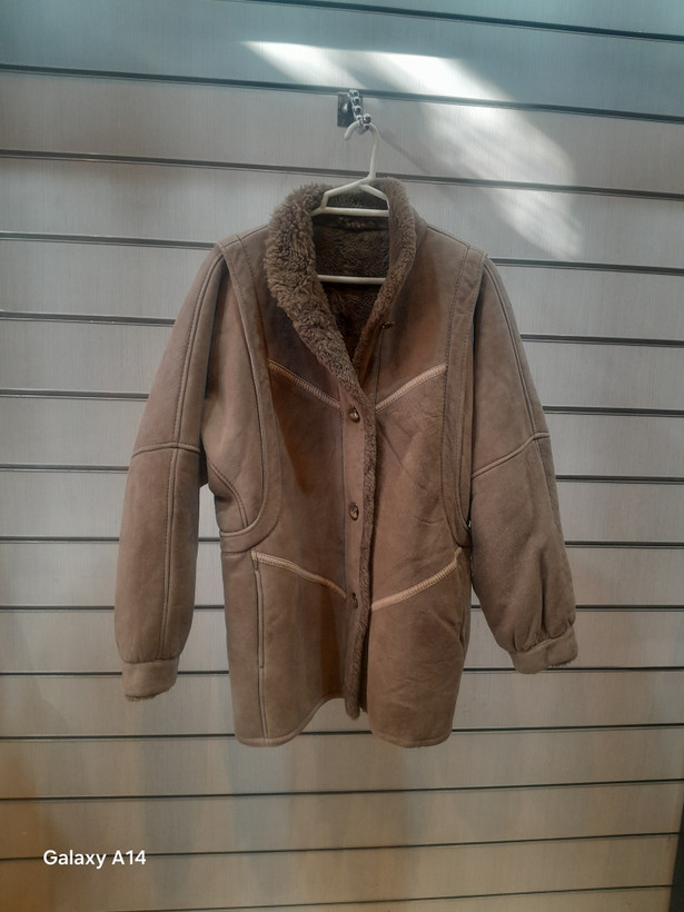 اورکت یونیسکس پوست بوفالو اصلی برند leather SAJAD بادام بسیار بالا