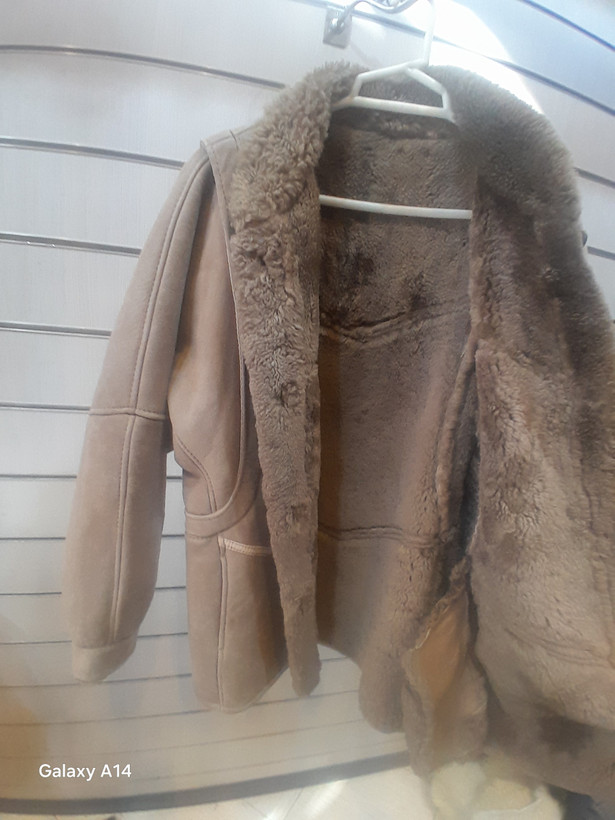 اورکت یونیسکس پوست بوفالو اصلی برند leather SAJAD بادام بسیار بالا