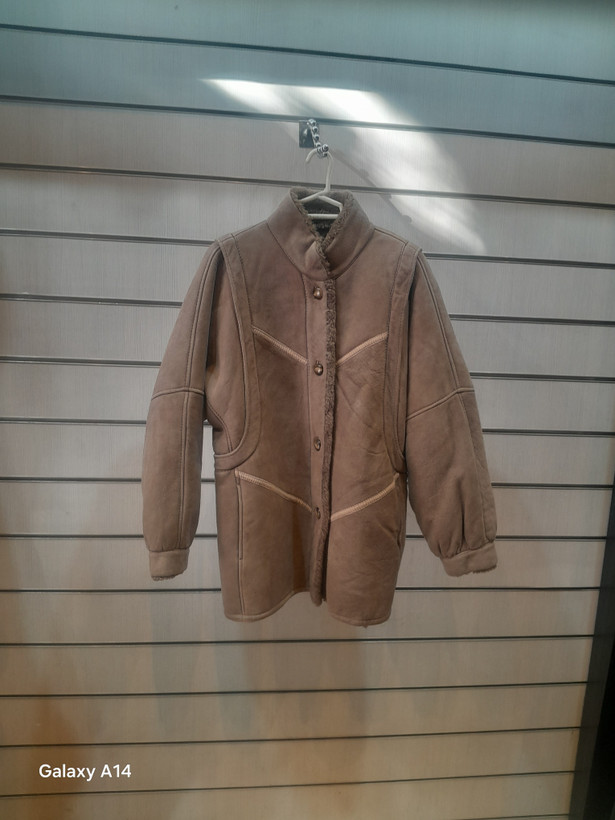 اورکت یونیسکس پوست بوفالو اصلی برند leather SAJAD بادام بسیار بالا