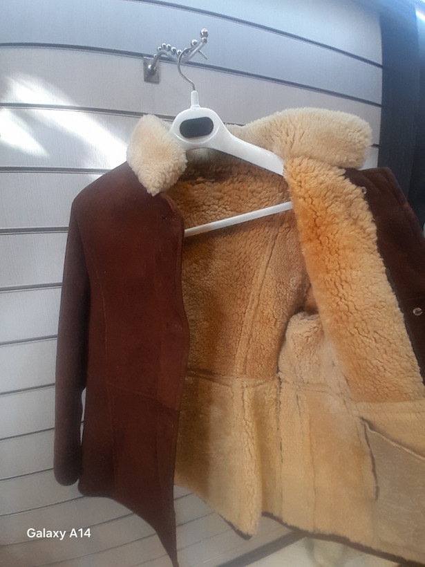 اورکت مردانه پوست بوفالو اصلی برند leather SAJAD بادام بسیار بالا