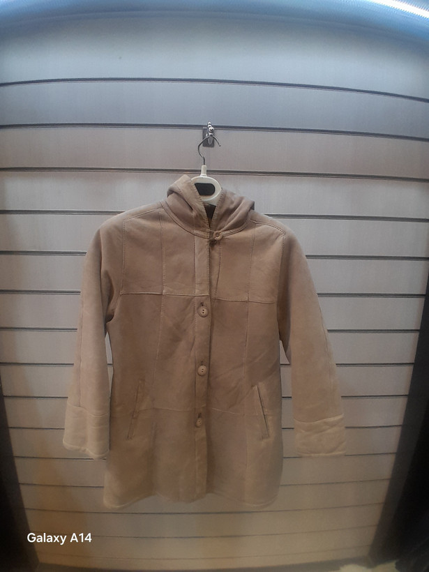 پالتو یونیسکس بوفالو اصلی برند leather SAJAD بادام بسیار بالا